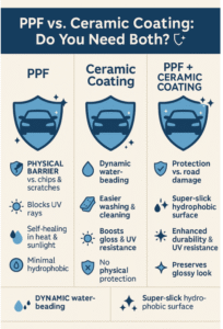 PPF vs Ceramic Coating: Do You Need Both?